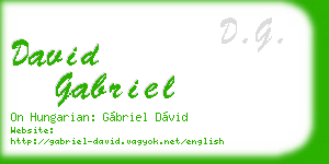 david gabriel business card