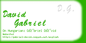 david gabriel business card